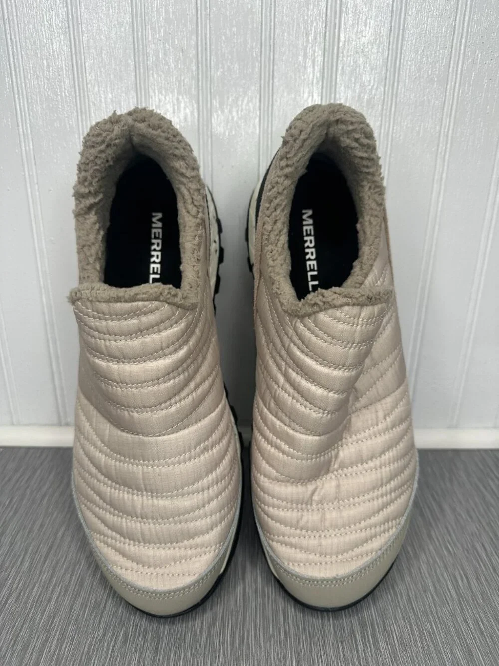 Merrell Women's Antora Cream Sneaker Moc winter slip-on shoes Size 9